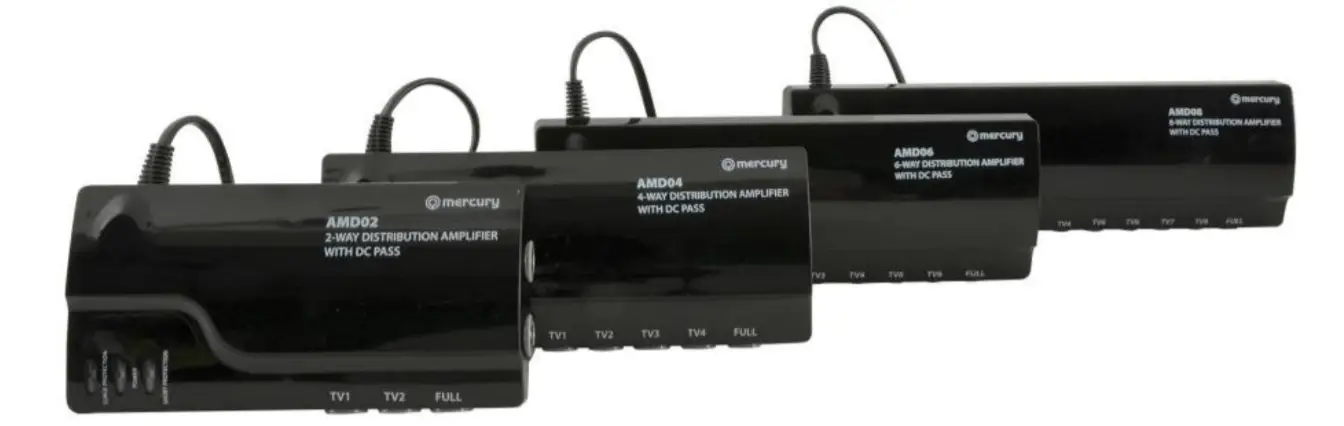 Mercury 4g Ready Vhf/uhf Distribution Amplifiers [amd02, Amd04, Amd06, Amd08] User Manual