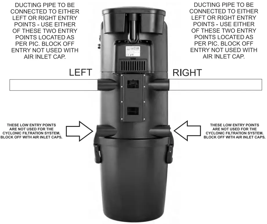 vacTron CV 950 Cyclonic Filtration System-AIR INLET CAP