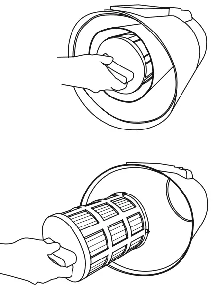 vacTron CV 950 Cyclonic Filtration System-CLEANING
