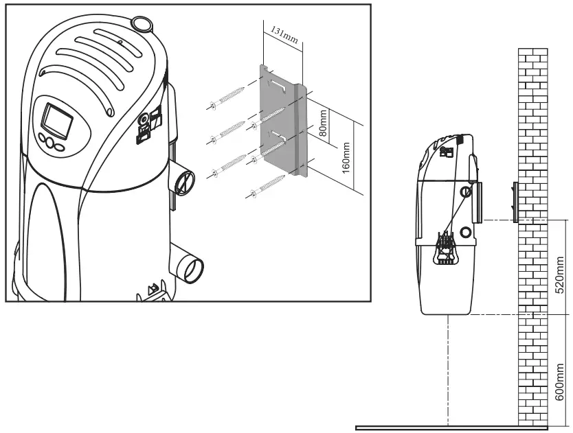 vacTron CV 950 Cyclonic Filtration System-bracket