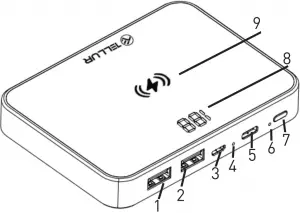 TELLUR GPD100 Graphene wireless Product diagram
