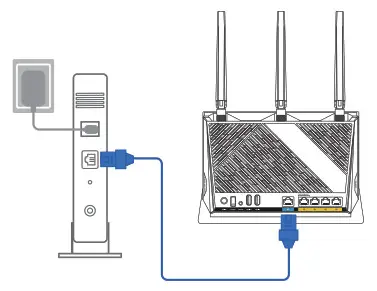 ASUS RT AX86S Wireless AX5700 Dual Band Router- Connect your modem