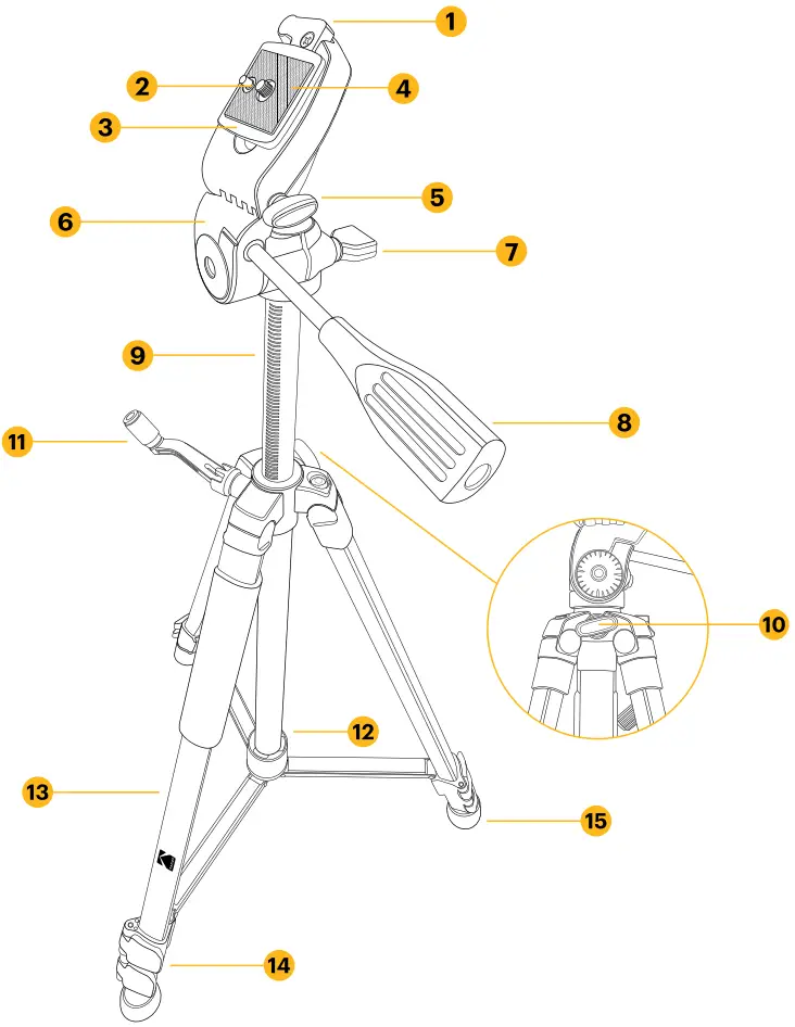 KODAK ROCPGTR62 Photo Gear Tripod-PRODUCT OVERVIEW