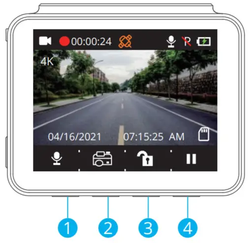 KingSlim D5 Dash Cam with WiFi -Kingslim