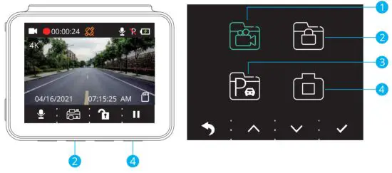 KingSlim D5 Dash Cam with WiFi -Viewing Album