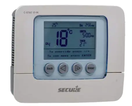 SECURE C Stat 11 M Mains Operated Programmable Room Thermostat