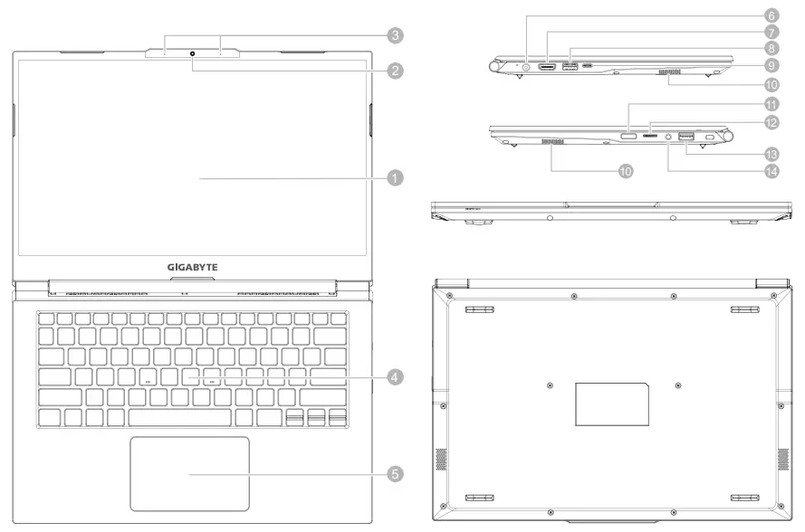 GIGABYTE U4 UD Notebook 35 6 cm 14 Full HD Intel Core i5-GIGABYTE Notebook Tour