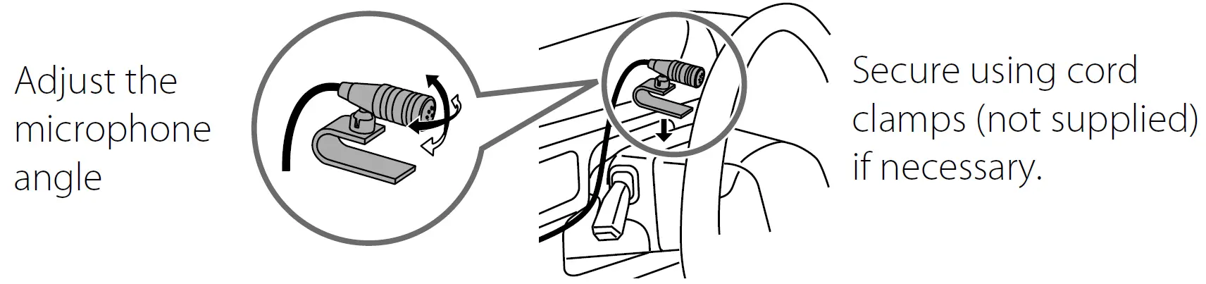 Connect the microphone