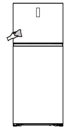 Hisense HRTF504 White Top Mount Refrigerator - Cleaning and care