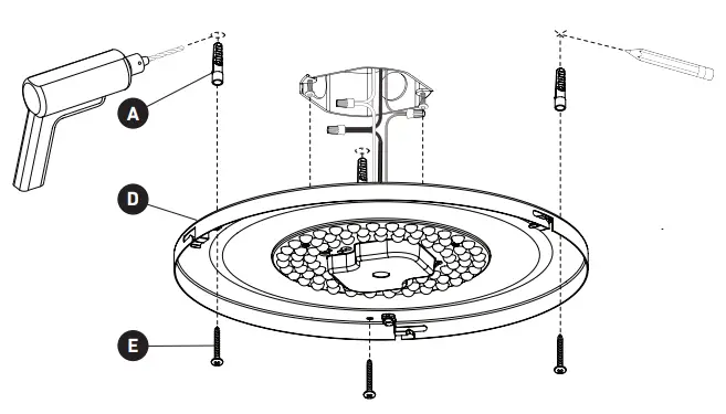 artika FM CORC LED Ceiling Light - MOUNTING