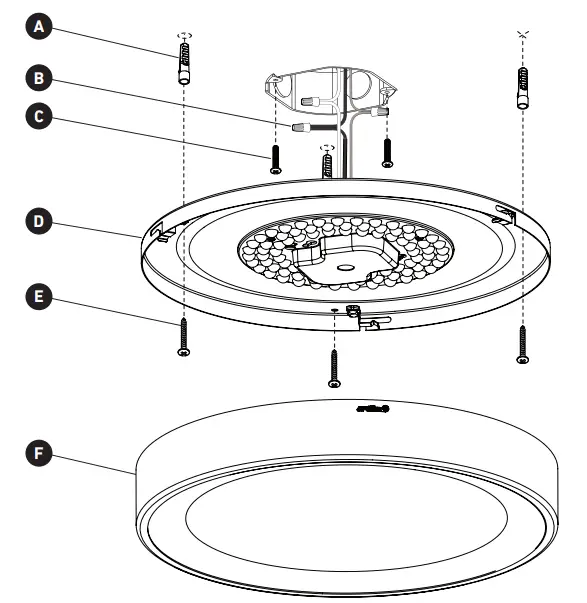 artika FM CORC LED Ceiling Light - STEP-BY-STEP INSTALLATION