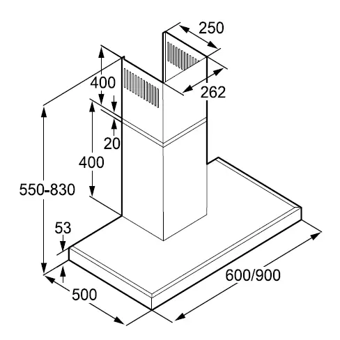 BOSCH DWB65BC50I Wall-Mounted- Extractor- Hood- FIG 13