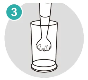 Healthy Choice HBC60 Cordless Stick Blender Set with 3 Adjustable Angles and 21 Adjustable Speeds - How to use the blending rod 2