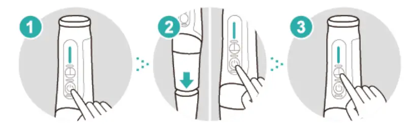 Healthy Choice HBC60 Cordless Stick Blender Set with 3 Adjustable Angles and 21 Adjustable Speeds - Operating the hand blender