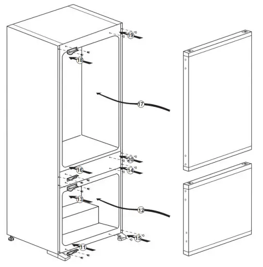 beko BCNA306E4SN Built-In Refrigerator - power