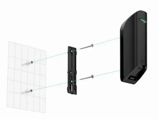 AJAX MotionProtect Curtain Wireless Motion Detector - Installation1
