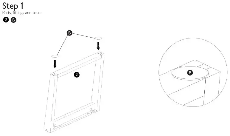 JOHN LEWIS Charlie dining table - Product Assembly Step 1