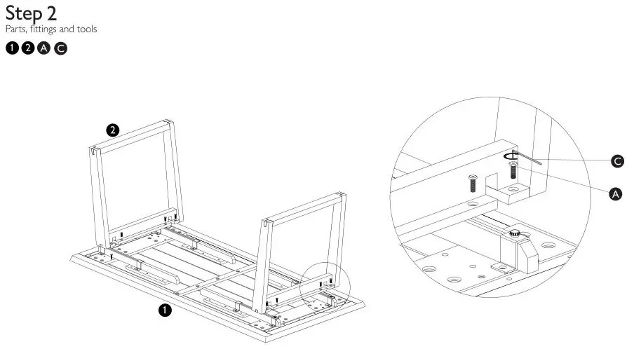 JOHN LEWIS Charlie dining table - Product Assembly Step 2