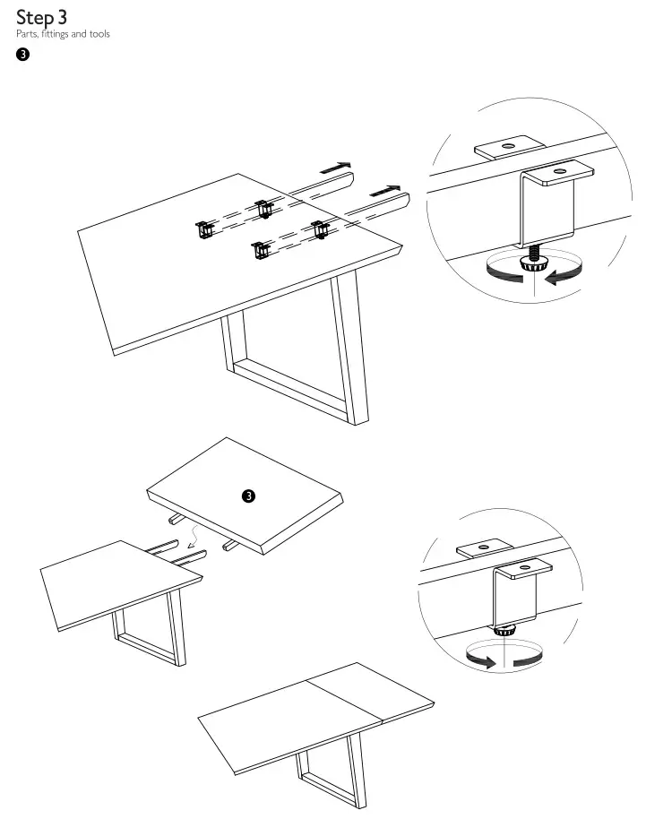 JOHN LEWIS Charlie dining table - Product Assembly Step 3