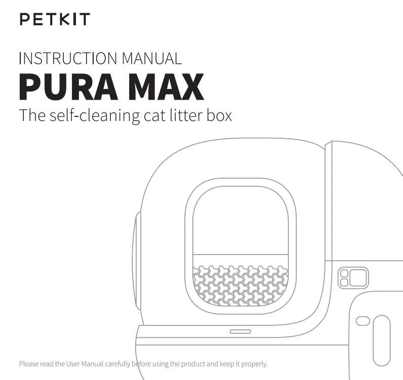 PETKIT B09KC7Q4YF Pura Max Self Cleaning Cat Litter Box Instruction Manual