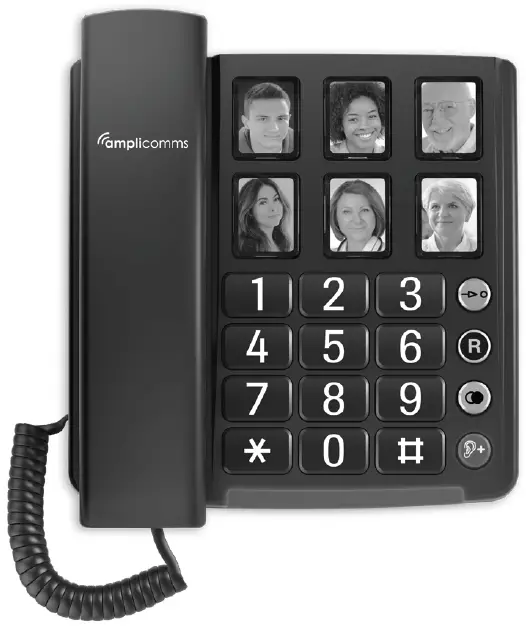 amplicomms BigTel 40 Plus Amplified Big Button Telephone
