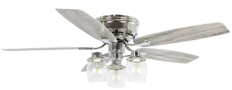Parrot-Uncle-F6291110V-52-Inch-Chrome-Indoor-Flush-Mount-Ceiling-Fan-PRO