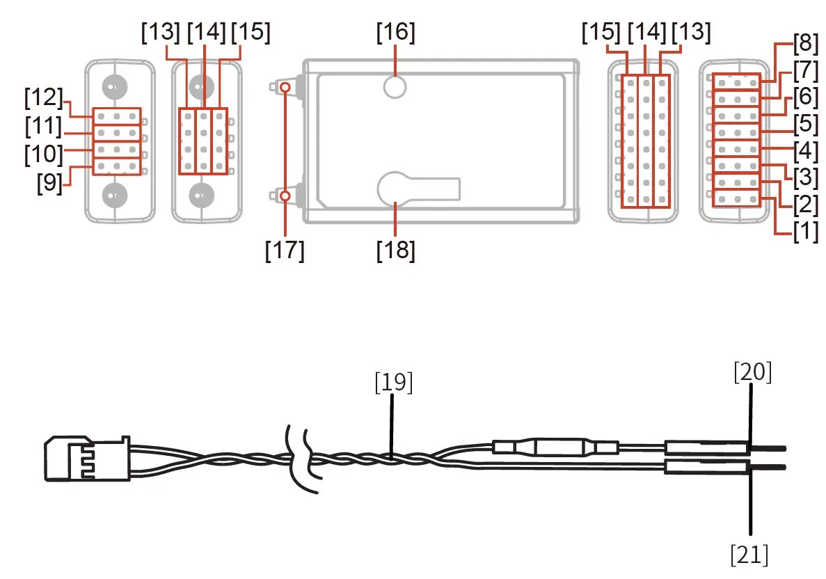 FLYSKY FS-SR8 2.4G Protocol ANT Receiver FIG 1