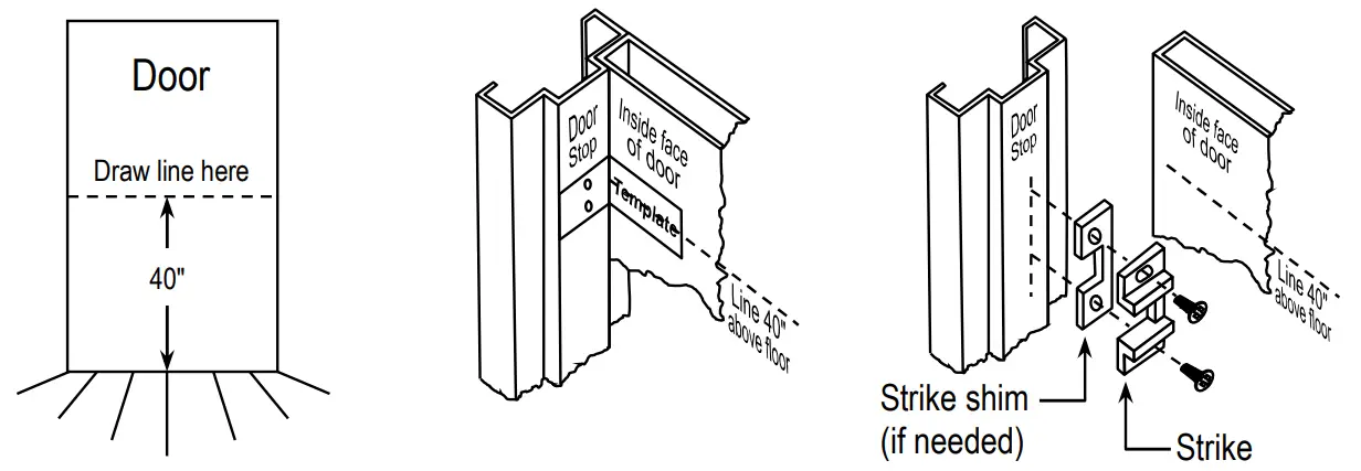 ENFORCER SD 962AR 36A Rim Type Exit Device - Mounting