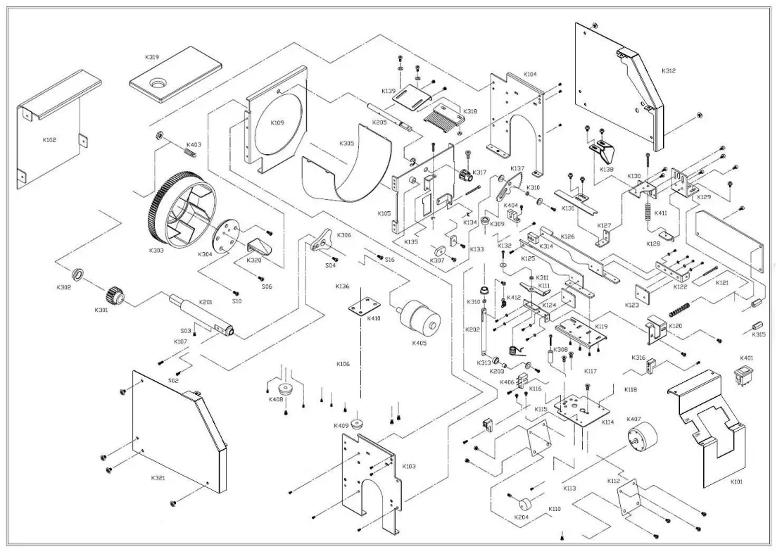 KOLVER NFK N14 Automatic Screw Feeder - Bit guide & track cover 11