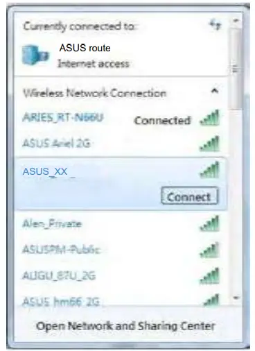 ASUS TUF AX5400 TUF Gaming AX5400 Dual Band WiFi 6 Router - Connect to the network
