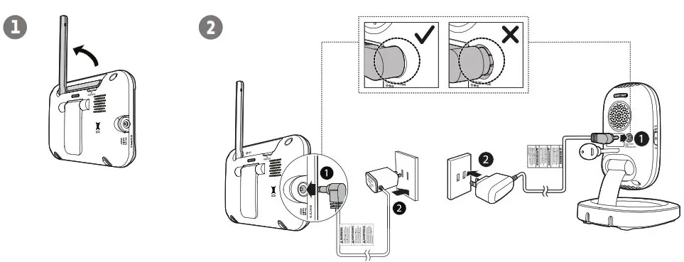 vtech Full Color Video Monitor - Connect the baby monitor