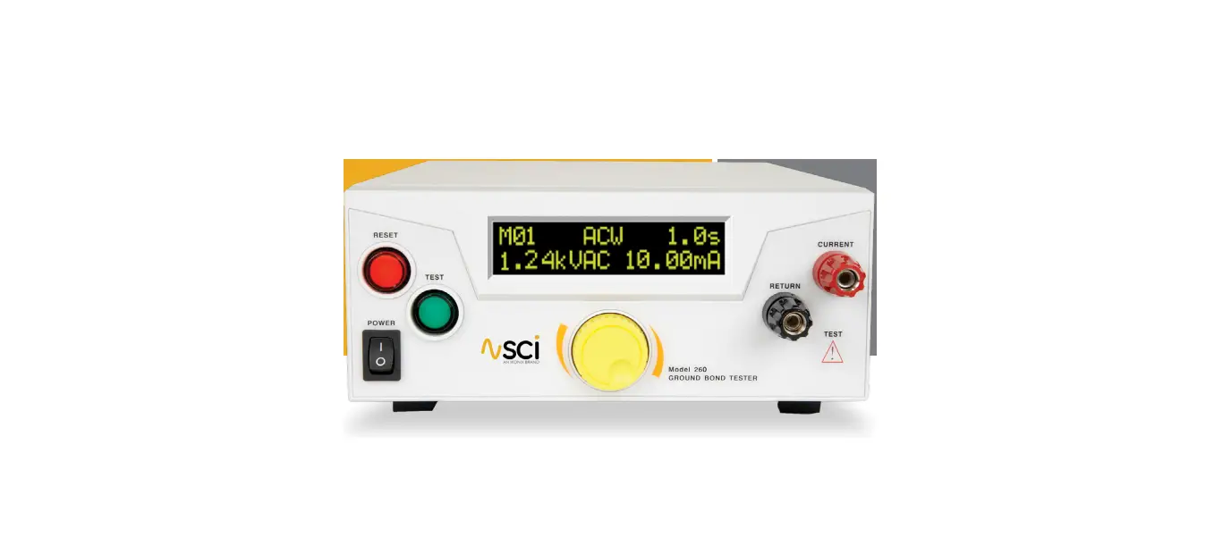 Sci 260 Ground Bond Testers User Guide
