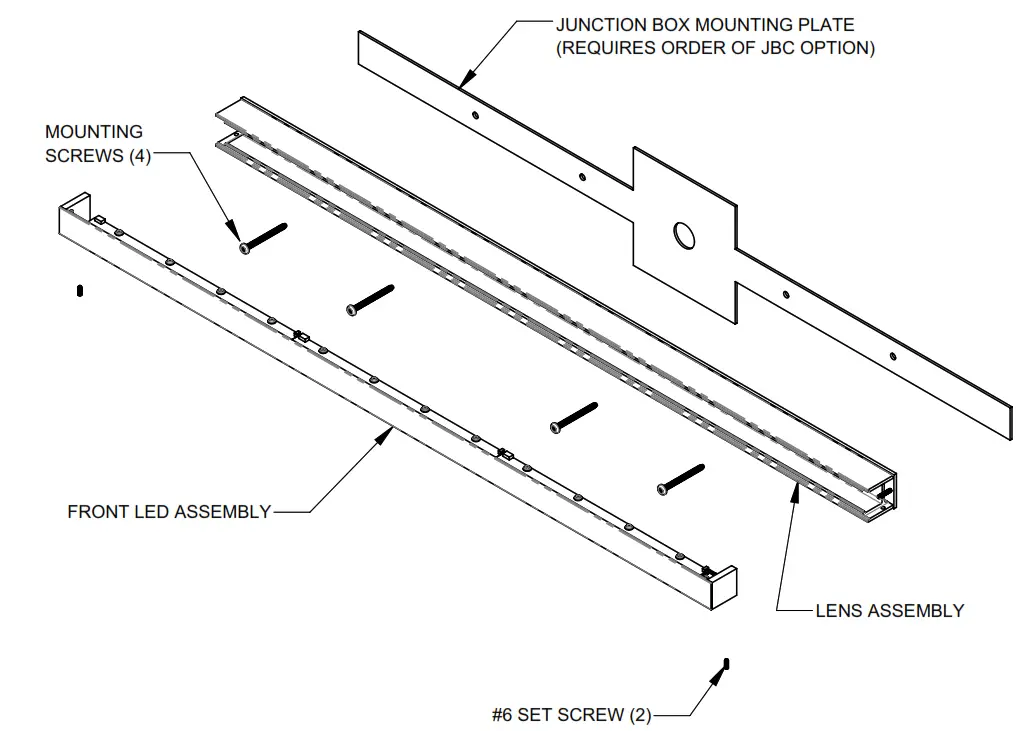 VISA LIGHTING CV1976PSX Sleight Recessed Mount- SURFACE MOUNT