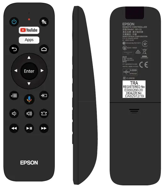 EPSON WH 55 Remote Controller