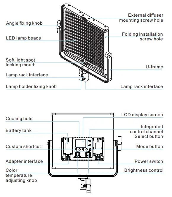 GVM-520S 30W High Beam High Brightness Bi-Color LED VIdeo Soft Light-fig2