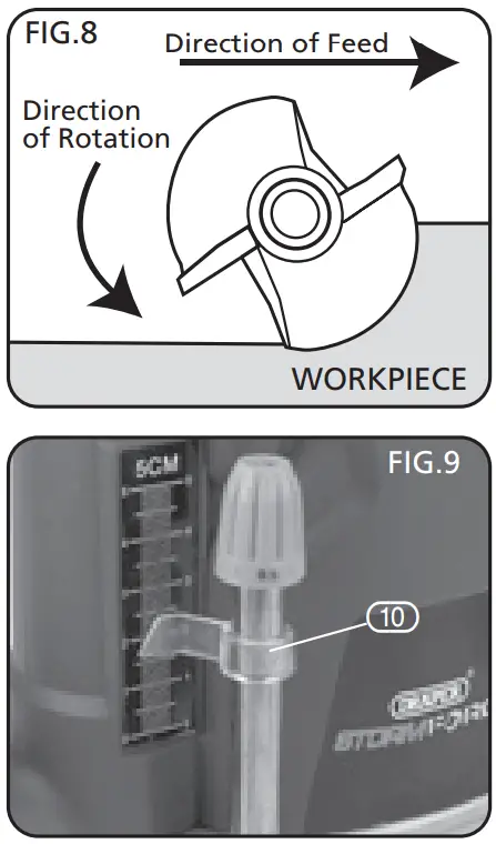 DRAPER PT1202VSF 1200W 230V Variable Speed Router - fig 6