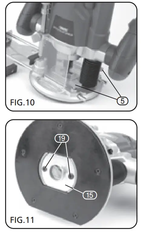 DRAPER PT1202VSF 1200W 230V Variable Speed Router - fig 8