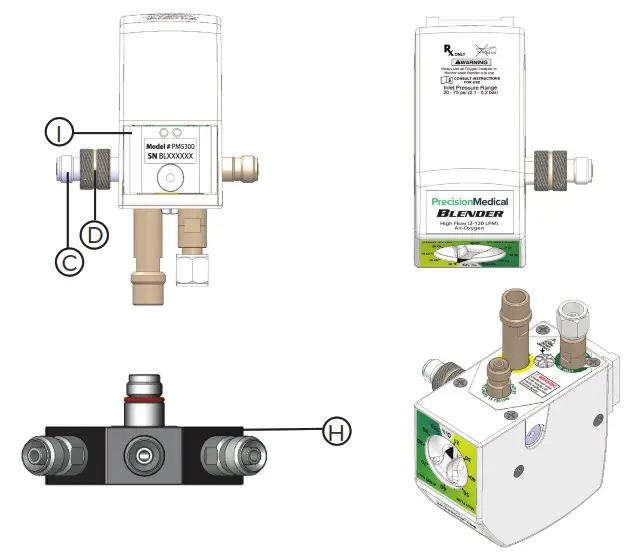 Precision Medical PM5200 Air Oxygen Blender - DIAGRAMS 2