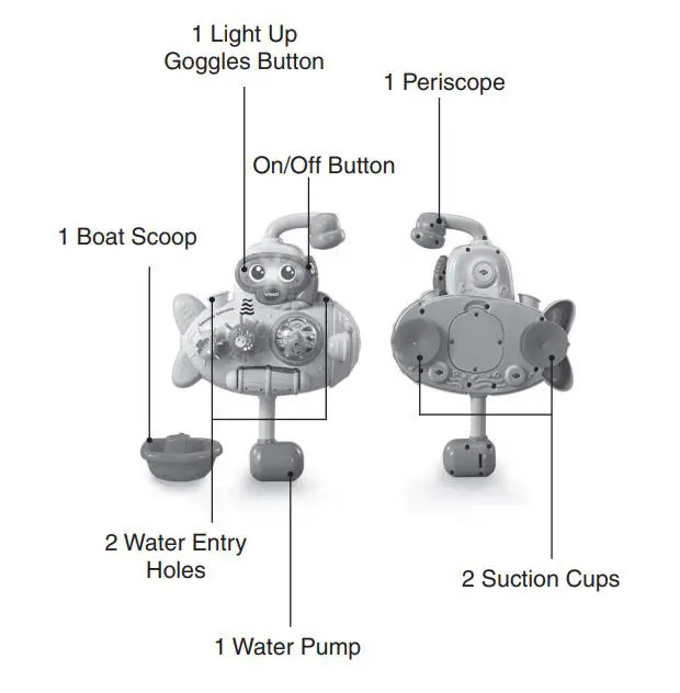 vtech Splashtime Submarine User Guide - Overview