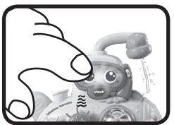 vtech Splashtime Submarine User Guide - Press the LIGHT UP GOGGLES BUTTON to hear fun phrases and songs