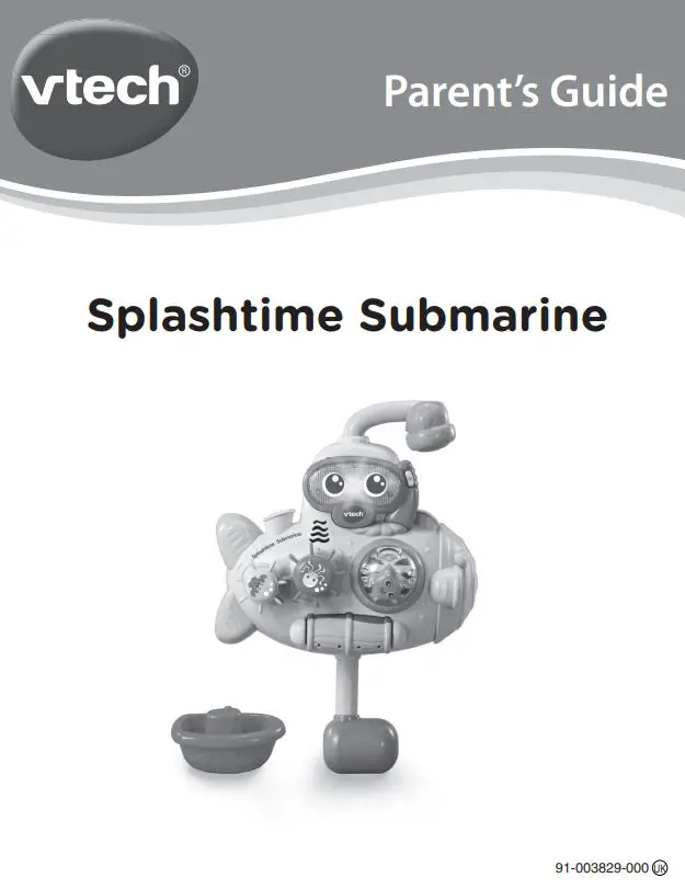 vtech Splashtime Submarine User Guide