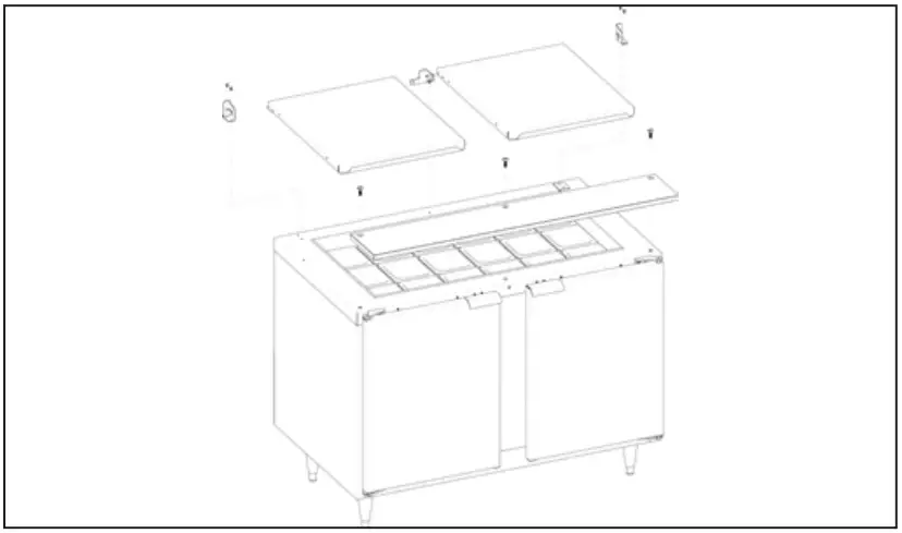Traulse UPT276 D SB 27 2 Drawer Stainless Steel Back Refrigerated Sandwich Prep Table - Fig 4