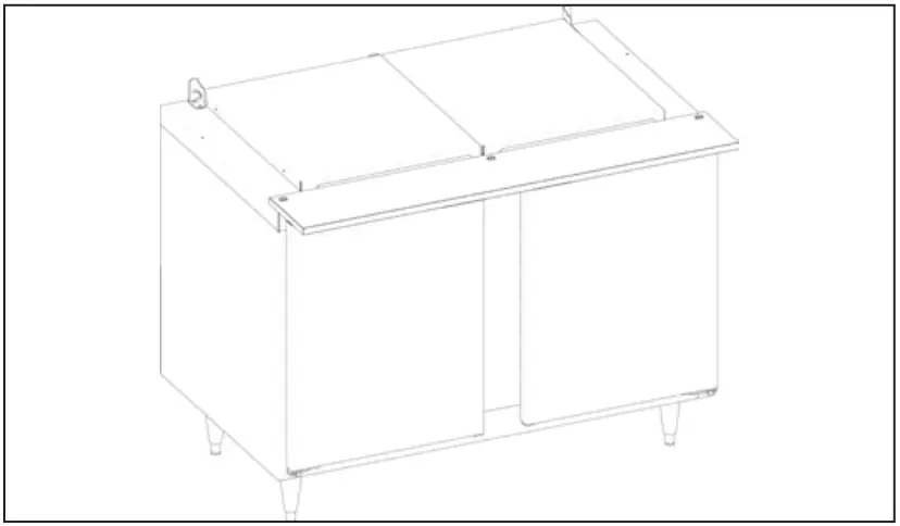 Traulse UPT276 D SB 27 2 Drawer Stainless Steel Back Refrigerated Sandwich Prep Table - Fig 5