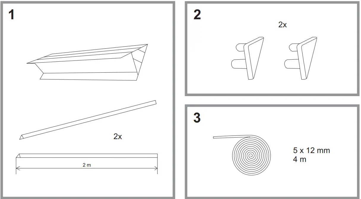 RAVAK XB461100001 Bath Cover Rail - Fig 2