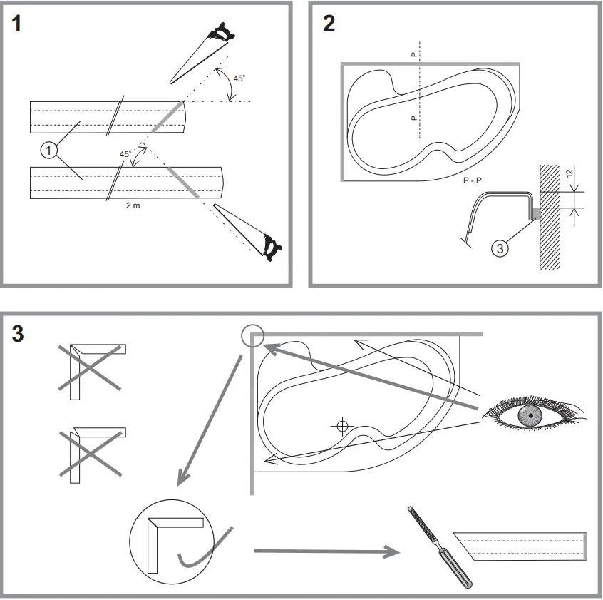 RAVAK XB461100001 Bath Cover Rail - Fig 4