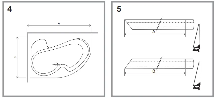 RAVAK XB461100001 Bath Cover Rail - Fig 5
