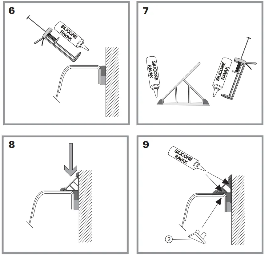 RAVAK XB461100001 Bath Cover Rail - Fig 6