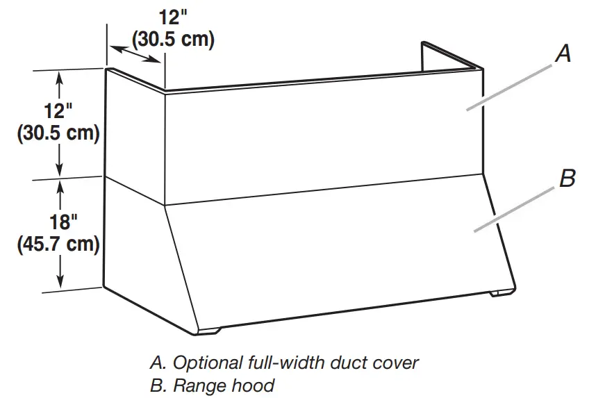 KitchenAid LI3ZAB W11374532B 30 36 and 48 Inch Canopy Range Hood - Back view 1