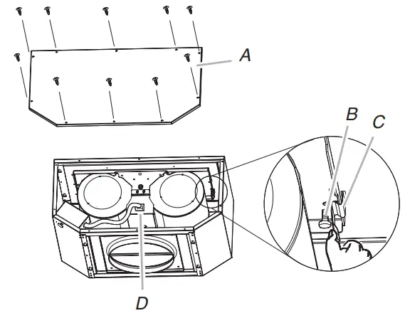 KitchenAid LI3ZAB W11374532B 30 36 and 48 Inch Canopy Range Hood - Back view 18