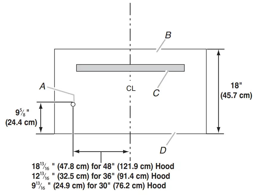 KitchenAid LI3ZAB W11374532B 30 36 and 48 Inch Canopy Range Hood - Back view